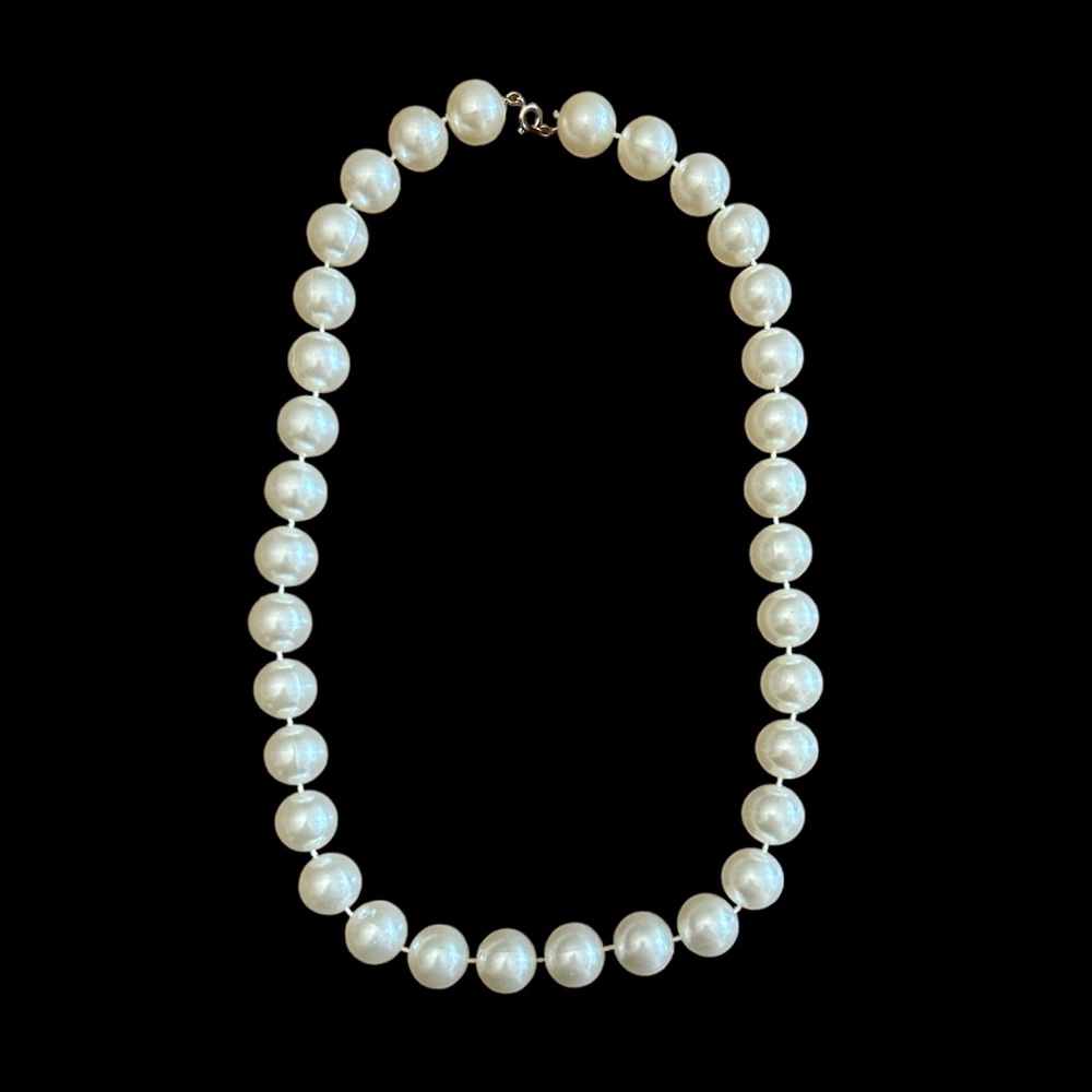 X Large Vintage Bubble Jewelry Maxi Pearl Ball Necklace
